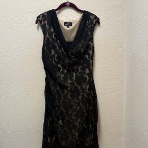 Ronni Nicole Black Lace Midi Dress